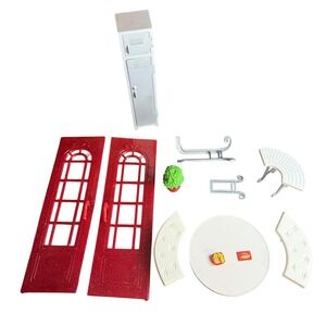 High School Musical 3 Dollhouse Furniture Set Red Doors Locker Table Kids Toy